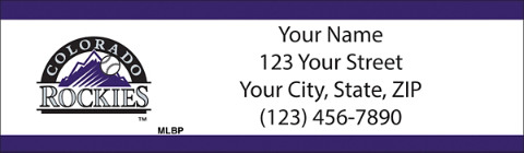 Colorado Rockies MLB Return Address Label