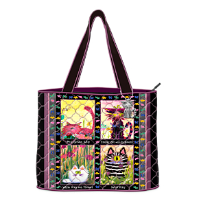 Cranky Cats Tote Bag With Cynthia Schmidt Artwork