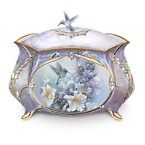 Lena Liu Hummingbirds Porcelain Music Box