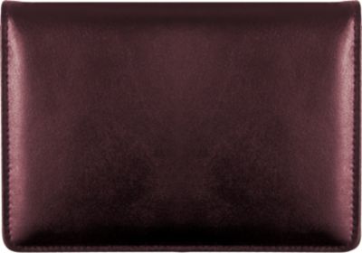 Burgundy Top-Stub Leather Checkbook Cover