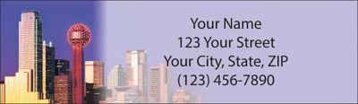 City Skylines - Dallas Return Address Label