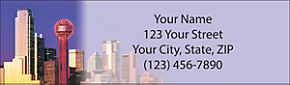 City Skylines - Dallas Return Address Label