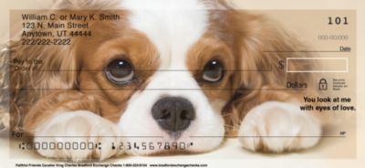 Faithful Friends Cavalier King Charles Spaniel Personal Checks