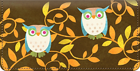 Challis &amp; Roos Awesome Owls Checkbook Cover