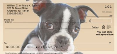 Faithful Friends Personal Checks - Boston Terrier