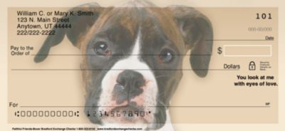 Faithful Friends Personal Checks - Boxer