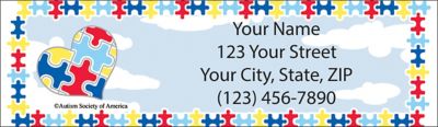 Autism: Imagine Return Address Label