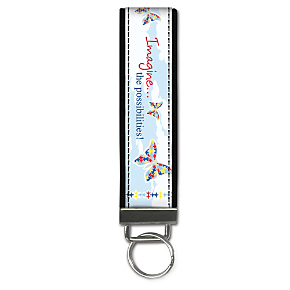 Autism: Imagine Wristlet Keychain