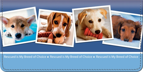 Rescued is My Breed of Choice Checkbook Cover
