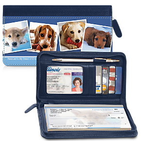 Rescued is My Breed of Choice Zippered Check Wallet