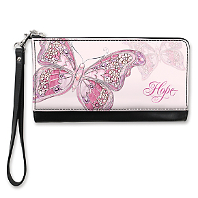 On the Wings of Hope Large Wristlet Purse