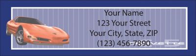 Corvette Return Address Label