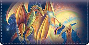 Dragons and Wizards Checkbook Cover