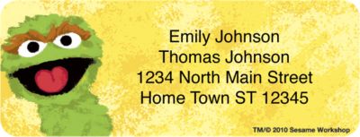 Sesame Street Return Address Label