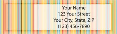 Stripes Return Address Label