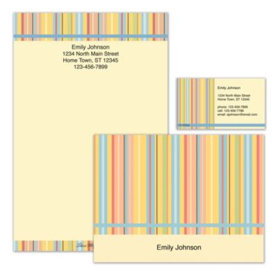 Stripes Personalized Stationery