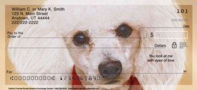 Faithful Friends - Poodle Personal Checks