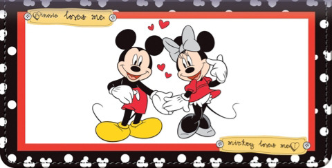 Mickey Loves Minnie Checkbook Cover