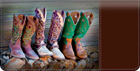 Cowboy Boots Checkbook Cover