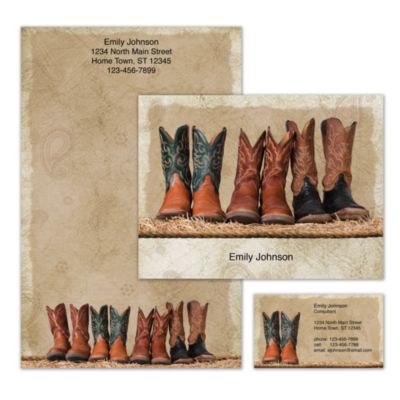 Cowboy Boots Personalized Stationery