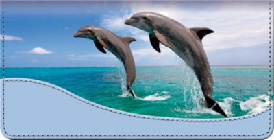 Dancing Dolphins Checkbook Cover