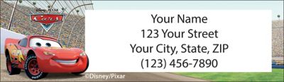 Disney Pixar Cars Return Address Label