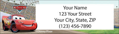 Disney/Pixar Cars Return Address Label