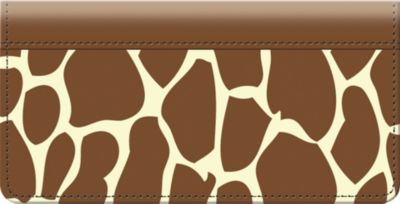 Giraffe Print Checkbook Cover