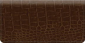 Brown Croc Checkbook Cover