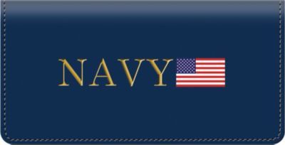 US Navy Leather Checkbook Cover