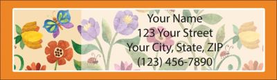 Challis &amp; Roos Blooming Gardens Return Address Label