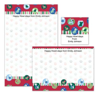 Happy Howl-idays Personalized Stationery