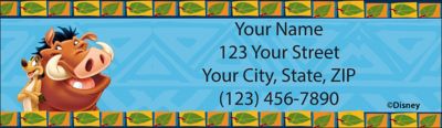 The Lion King Return Address Label