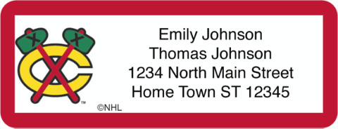 Chicago Blackhawks(R) NHL(R) Return Address Label