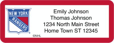 New York Rangers(R) NHL(R) Return Address Label