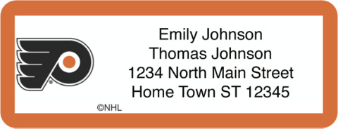 Philadelphia Flyers NHL Return Address Label