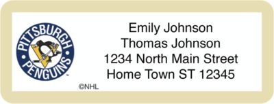 Pittsburgh Penguins NHL Return Address Label