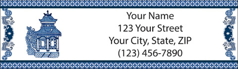 Blue Willow Return Address Label