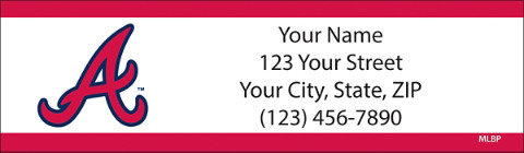 Atlanta Braves(TM) MLB(R) Return Address Label