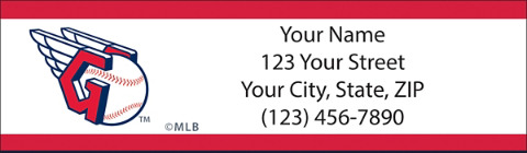 Cleveland Indians MLB Return Address Label