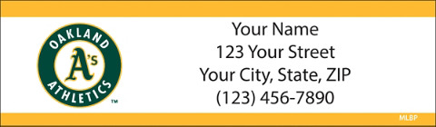 Oakland Atheletics(TM) MLB(R) Return Address Label