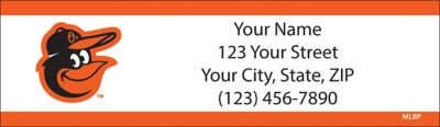 Baltimore Orioles MLB Return Address Label