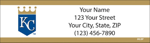 Kansas City Royals MLB Return Address Label