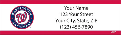 Washington Nationals MLB Return Address Label