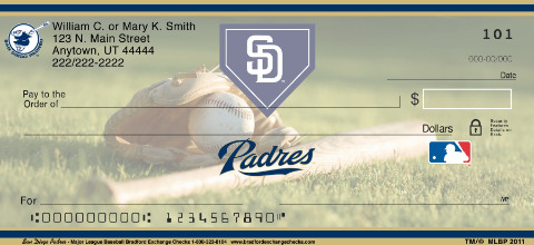 San Diego Padres Logo Personal Checks - 4 Images