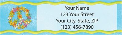 Peace Signs Return Address Label