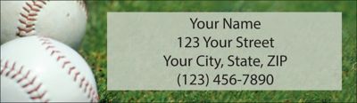 Baseball Return Address Label