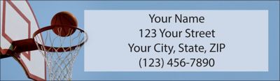 Basketball Return Address Label