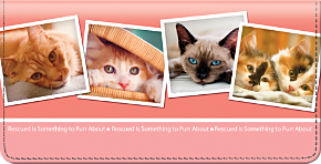 Rescued is Something to Purr About Checkbook Cover