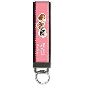 Rescued is Something to Purr About Wristlet Keychain